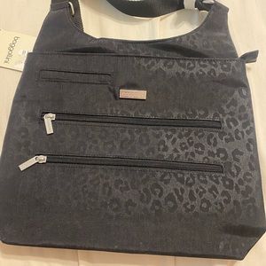 Black leopard print crossbody